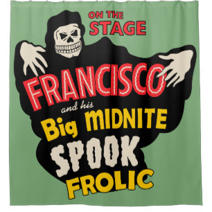 Para Box Vintage Spook Show Poster Chá Cortina