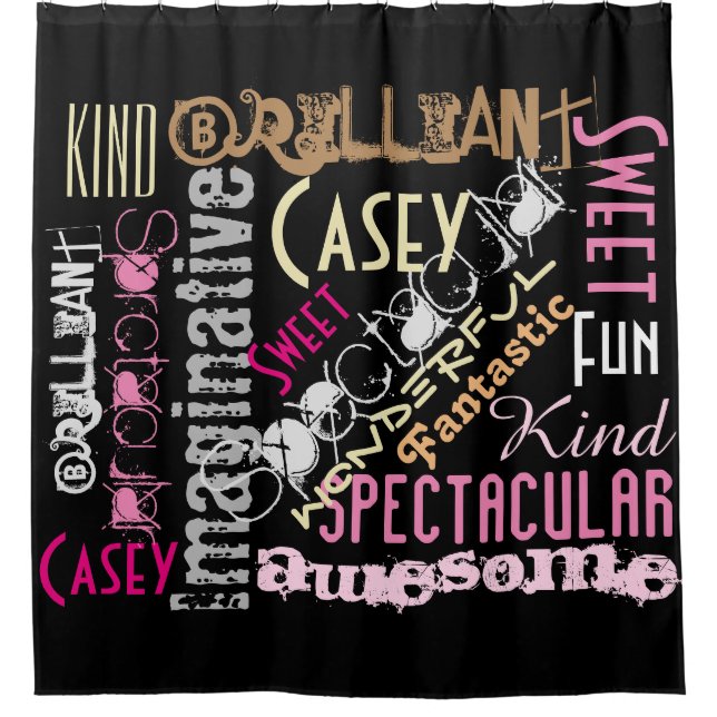 Para Box Você é Incrível! Cortina de Banheiro Personalizada (Frente)