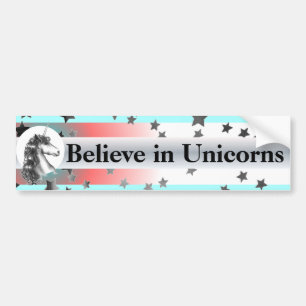 Para Carro ACREDITE NO adesivo de para-choques UNICORNS