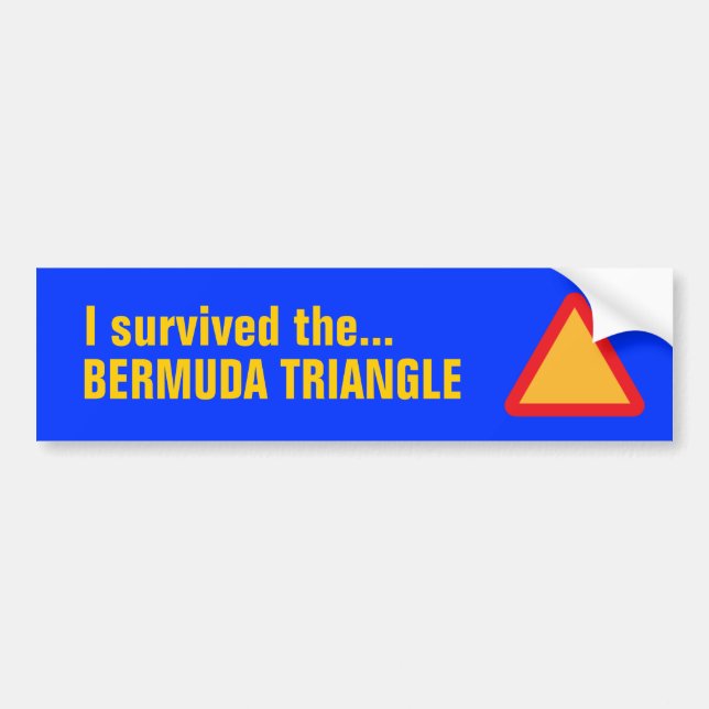 Para Carro adesivo BERMUDA TRIANGLE para-choques (azul) (Frente)