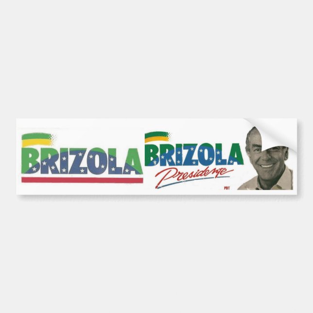 Para Carro Adesivo Brizola Presidente 1989 (Frente)