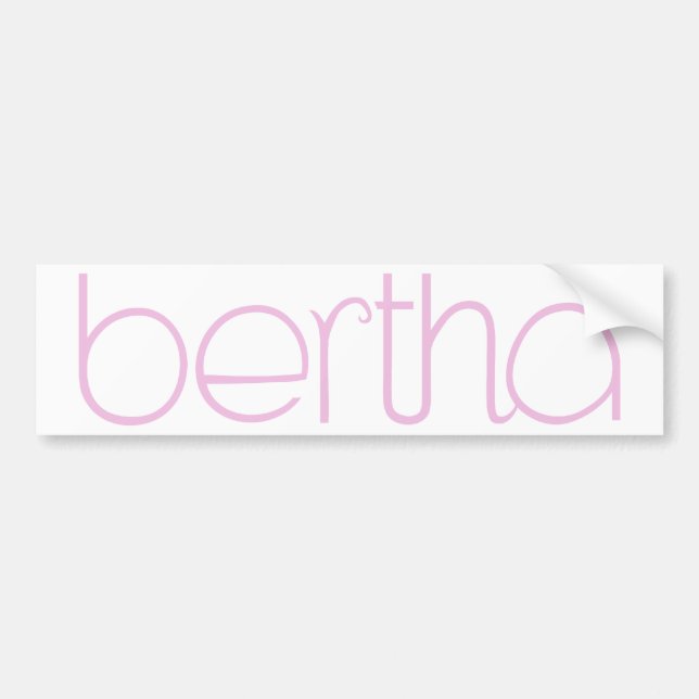 Para Carro Adesivo cor-de-rosa Bertha (Frente)