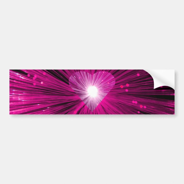 Para Carro Adesivo cor-de-rosa para-choques cardíacos (Frente)