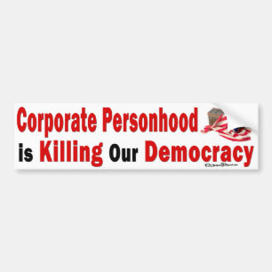 Para Carro Adesivo Corporate Personhood Mata Democracia