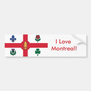 Para Carro Adesivo da Bandeira de Montreal, Canadá