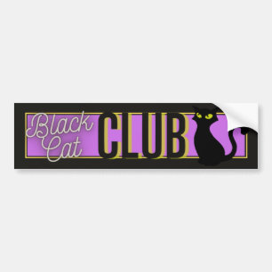 Para Carro Adesivo de Bumper Black Cat Club