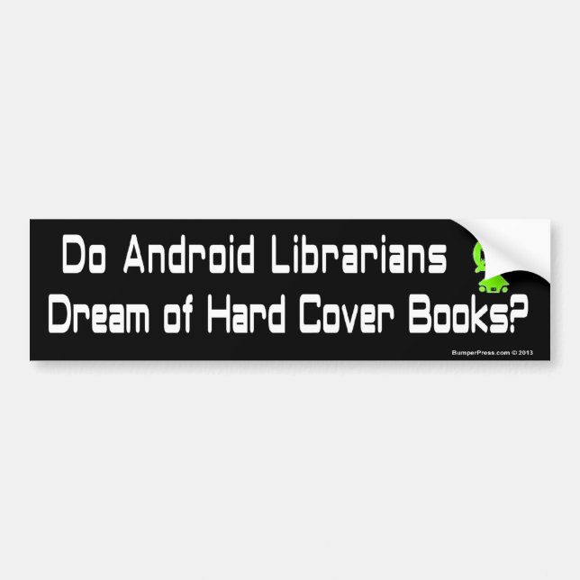 Para Carro Adesivo de Bumper de Bibliotecários Android (Frente)