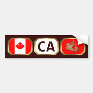 Para Carro Adesivo de código de mapa de sinalizador do Canad