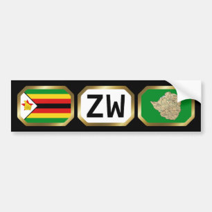 Para Carro Adesivo de código de mapa de sinalizador do Zimba