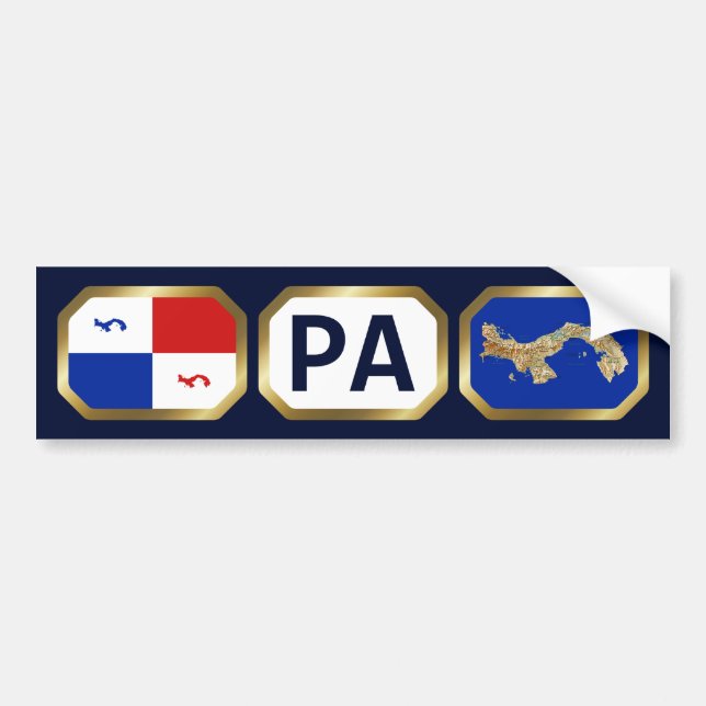Para Carro Adesivo de código de mapeamento de banner do Panam (Frente)