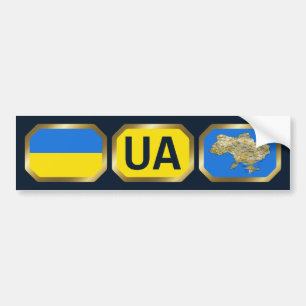 Para Carro Adesivo de código do mapa de sinalizador da Ucrâ