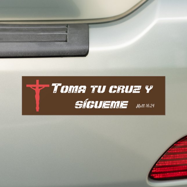 Para Carro Adesivo de para-choques de cruz Toma tu (No carro)