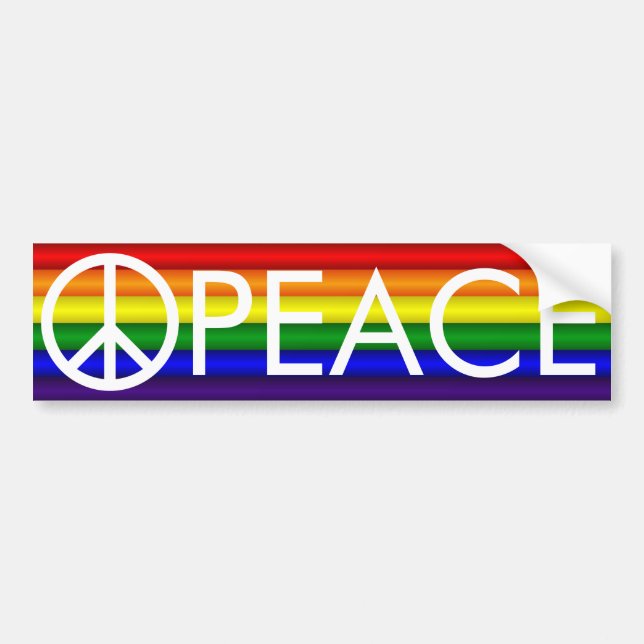 Para Carro Adesivo de Sinal de Paz do Arco-Íris (Frente)
