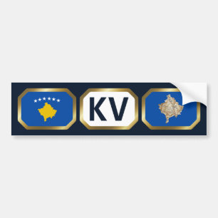 Para Carro Adesivo do código do mapa de sinalizador do Kosov