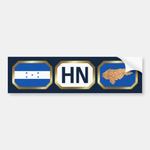 Para Carro Adesivo do código do mapa de sinalizador Honduras