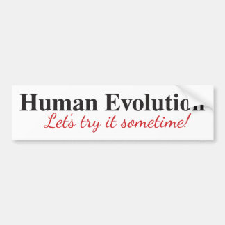 Para Carro Adesivo do para-choques de evolução humana
