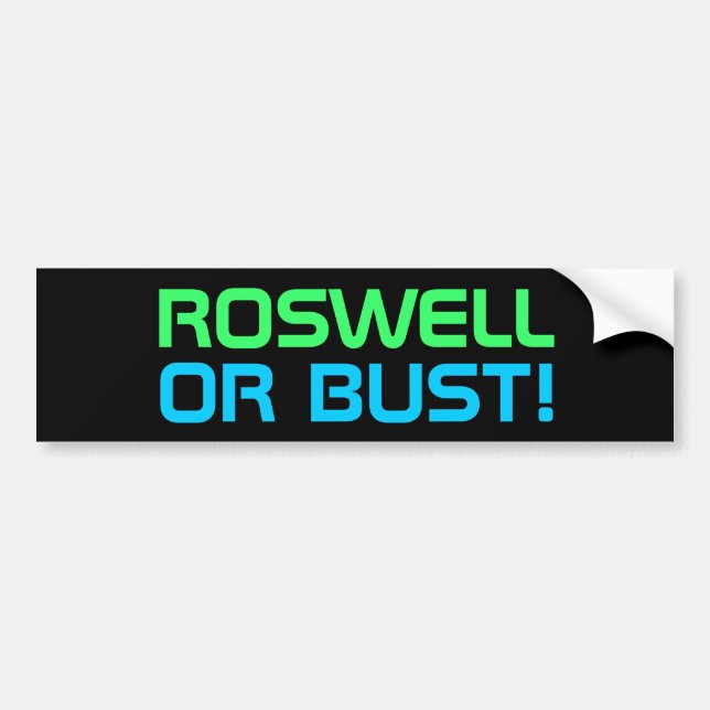 Para Carro adesivo do para-choques ROSWELL (Frente)