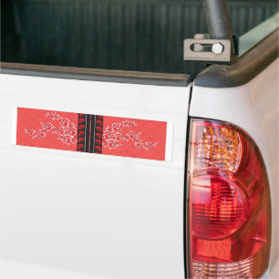 Para Carro Adesivo Floral Vermelho Decalque Estético Gótico
