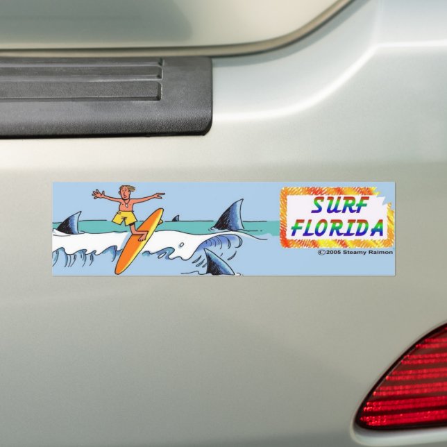 Para Carro adesivo para-choques da Flórida surf (No carro)