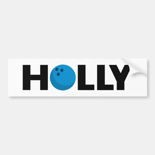 Para Carro Adesivo para-choques de boliche Holly (Frente)