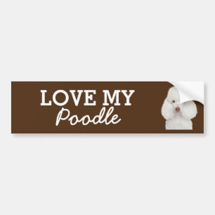 Para Carro Adesivo para-choques de poodle