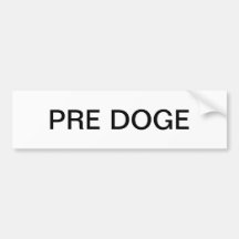 Adesivo PRE DOGE (branco/preto)