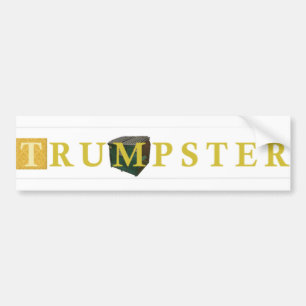 Para Carro Adesivo Trump 2 — Dourado, transparente