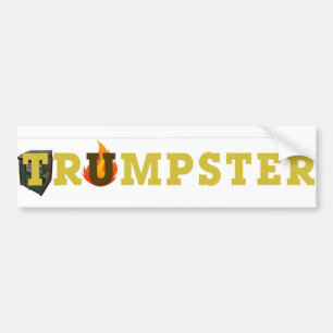 Para Carro Adesivo Trump 3 — Dourado, transparente