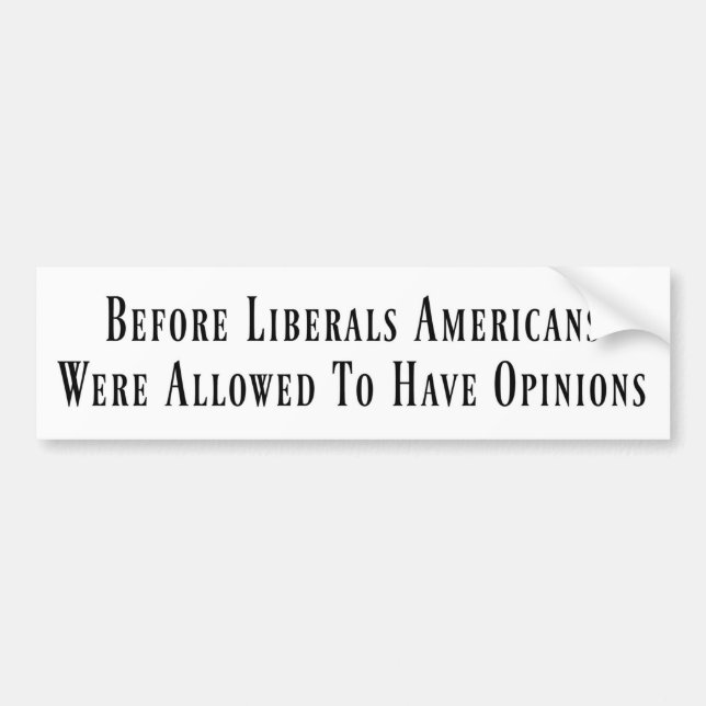 Para Carro Antes do Adesivo de Bumper do Liberals (Frente)