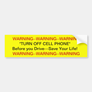 Para Carro Aviso Desligar o Adesivo do Bumper de Telefone Cel
