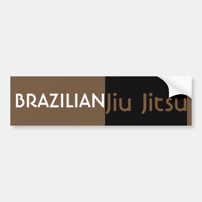 Para Carro BJJ Brown Belt Adesivo (Frente)