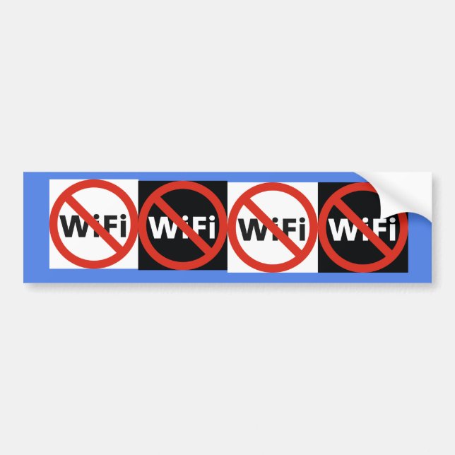 Para Carro Bloquear adesivo do para-choques Wi-Fi (Frente)