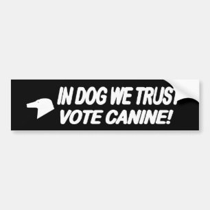 Para Carro Cachorro Voto com Adesivo de Texto Branco