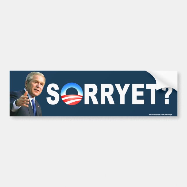 Para Carro Conservador "Sorryet?" adesivo para-choques (Frente)