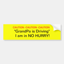 Para Carro Cuidado com o adesivo do jumper do driver GrandPa