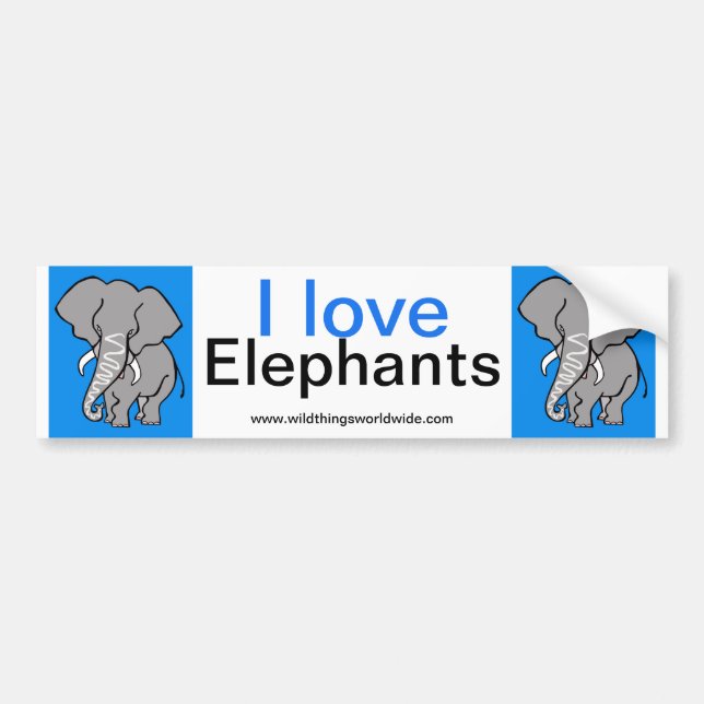 Para Carro Elefante - adesivo para-choques (Frente)