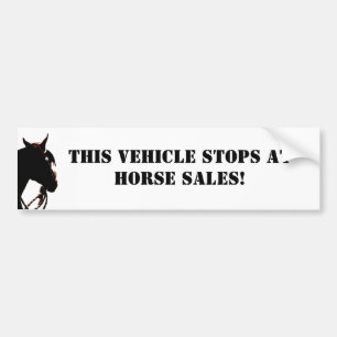 Para Carro Este veículo pára na venda de cavalos! Adesivo de