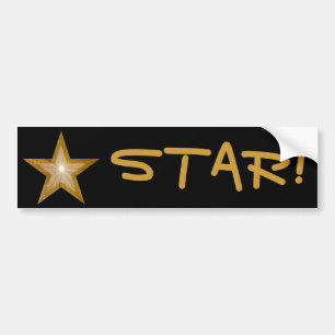 Para Carro Estrela Gol! adesivo preto