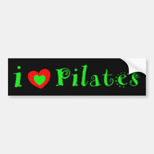 Para Carro Eu Amo Pilates - Bonito Adesivo
