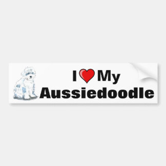 Para Carro Eu Corto Meu Adesivo de Aussiedoodle