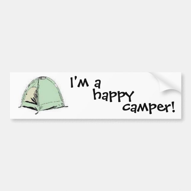 Para Carro Eu sou um adesivo de camper para-choques feliz (Frente)