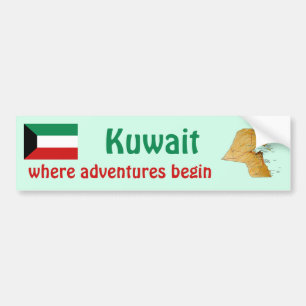 Para Carro Indicador Kuwait + Adesivo de Bomba de Mapa