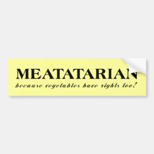 Para Carro Legumes Meatatarian Adesivo Engraçado Humor