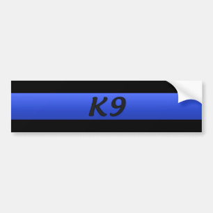 Para Carro Linha Azul Fino e Adesivo do Bumper K9