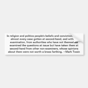 Para Carro Mark Twain sobre o adesivo de proteção da Polít