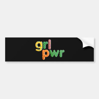 Para Carro Não: Adesivo para-choques GRL PWR do TFDG