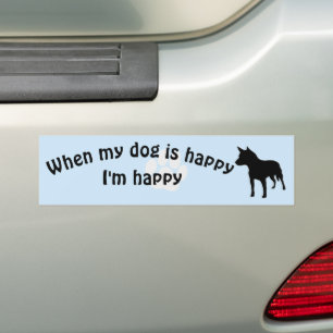 Para Carro Quando o Meu Cachorro está feliz com o adesivo de