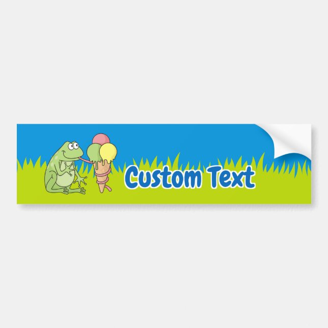 Para Carro Sapo com o Adesivo de Bumper Icecream (Frente)