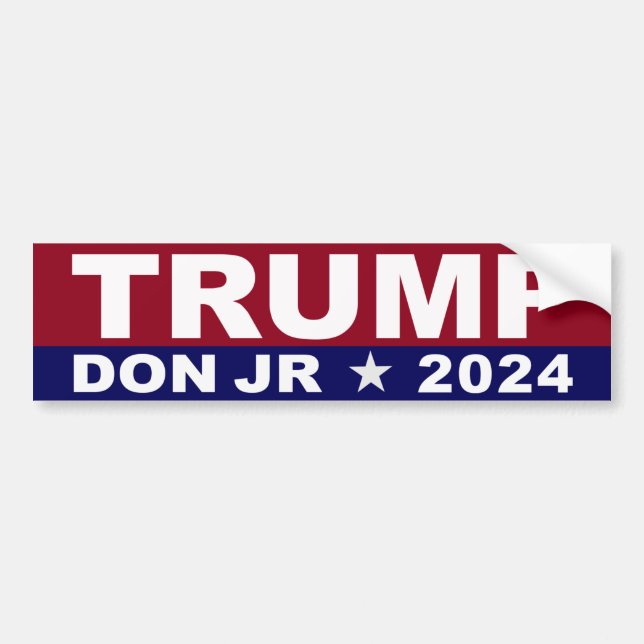 Para Carro Trump Don Jr Presidente 2024 adesivo para-choques (Frente)