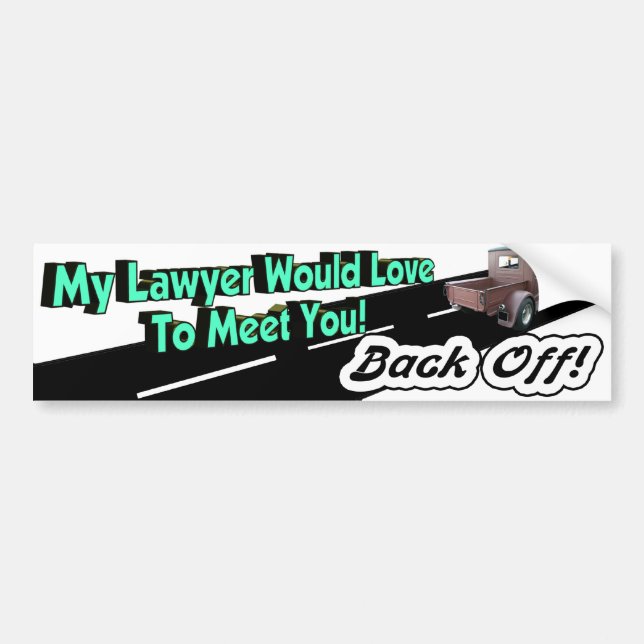 Para Carro Voltar ao adesivo do para-choques legais (Frente)